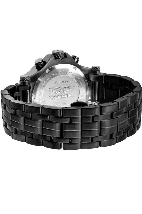Toorof Chronograph Armbanduhr Edelstahl Schwarz | ELORÉ by Bobroff