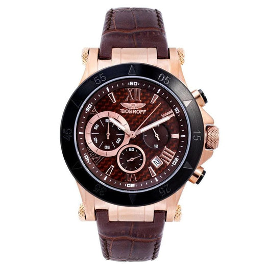 BOBROFF Luxus Chronograph Armbanduhr Braun | ELORÉ by Bobroff