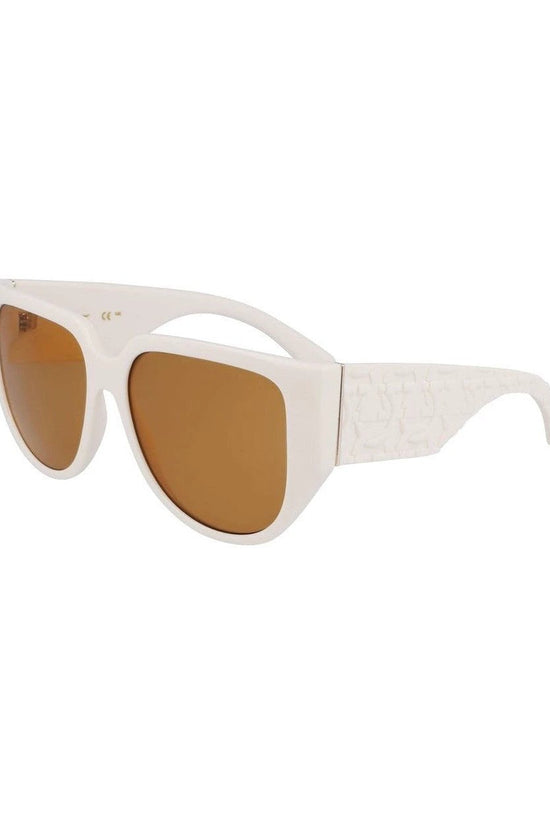 Ferragamo Sonnenbrille Weiß | ELORÉ by Ferragamo