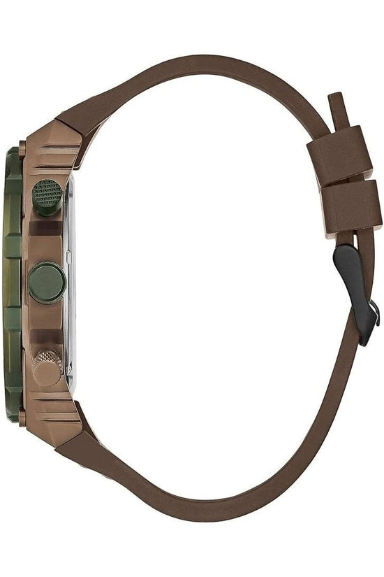 Guess Venture Chronograph Uhr Silikonarmband Braun | ELORÉ by Guess