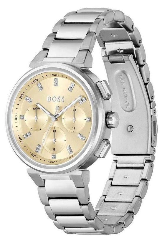 Hugo Boss Chronograph Armbanduhr Diamanten Silber | ELORÉ by Hugo Boss