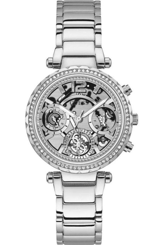 Guess Skelettuhr Chronograph Edelstahl Grau | ELORÉ by Guess