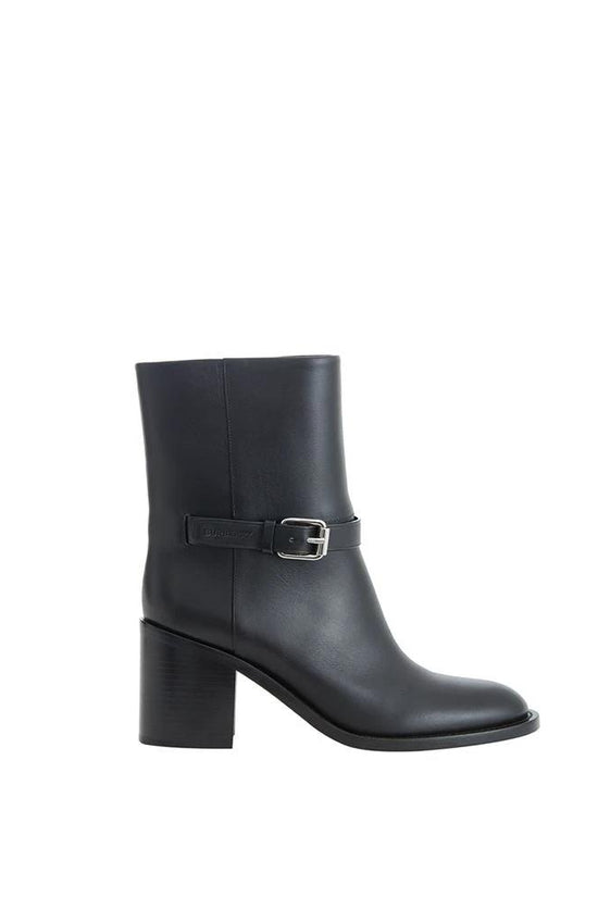 Stiefeletten Schwarz Leder by Burberry
