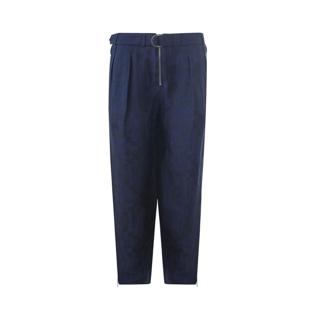 Emporio Armani Casual-Hose aus Leinen in Blau by Emporio Armani