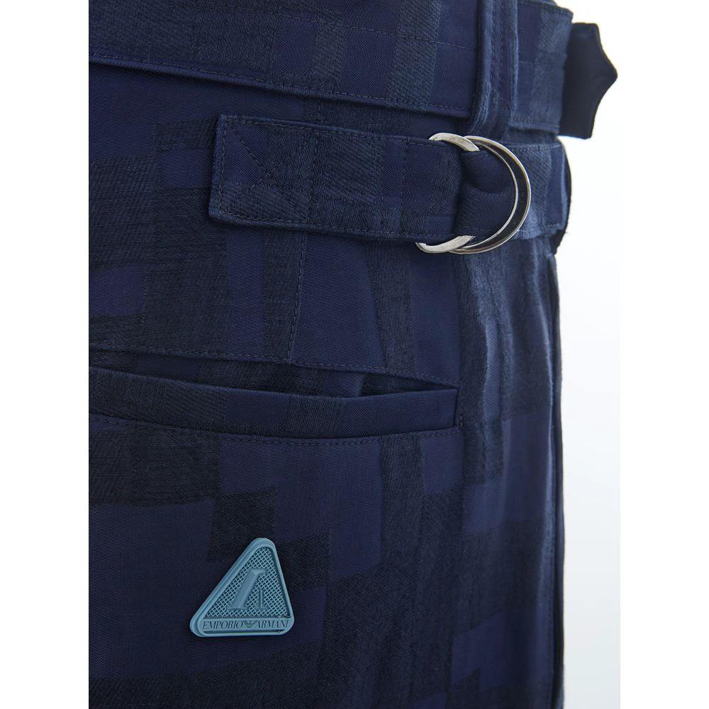 Emporio Armani Casual-Hose aus Leinen in Blau by Emporio Armani