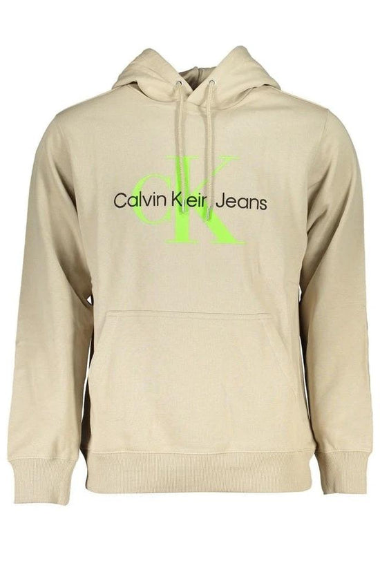 Calvin Klein Jeans Monogram Hoodie Sweatshirt Beige | ELORÉ by Calvin Klein