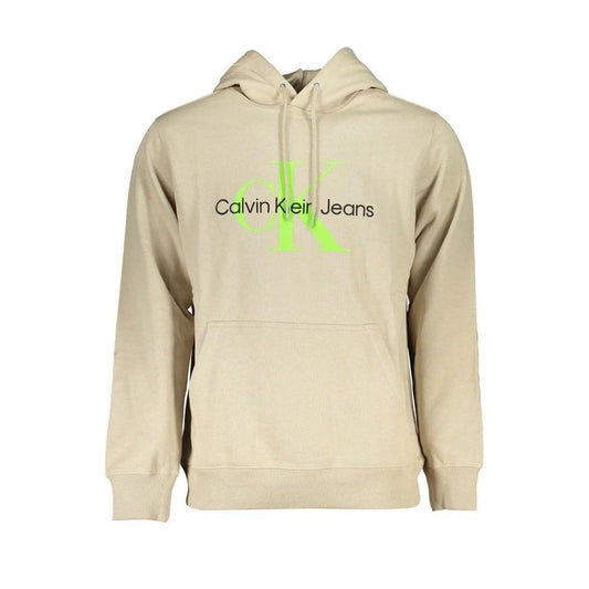 Calvin Klein Jeans Monogram Hoodie Sweatshirt Beige | ELORÉ by Calvin Klein