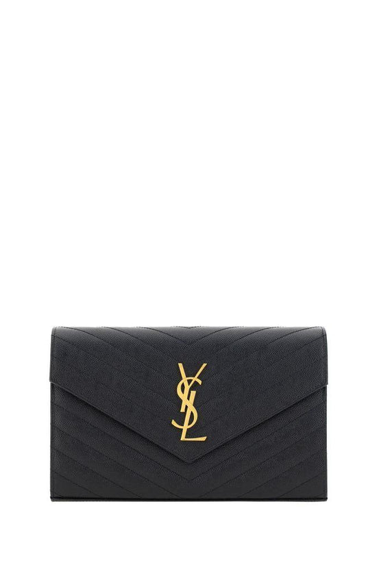 Saint Laurent Schwarze Kalbshaut Bos Taurus Schultertasche by Saint Laurent