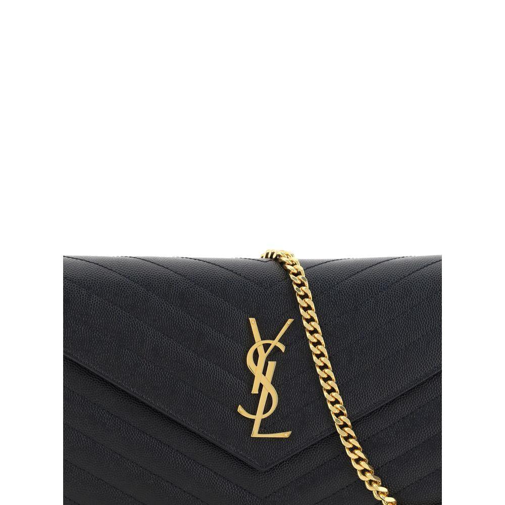 Saint Laurent Schwarze Kalbshaut Bos Taurus Schultertasche by Saint Laurent