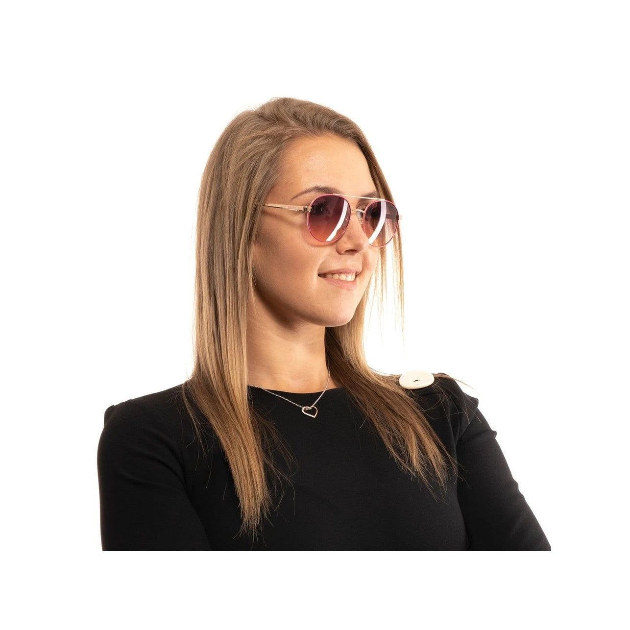 Guess Sonnenbrille Aviator Rosé Metallic Glänzend | ELORÉ by Guess