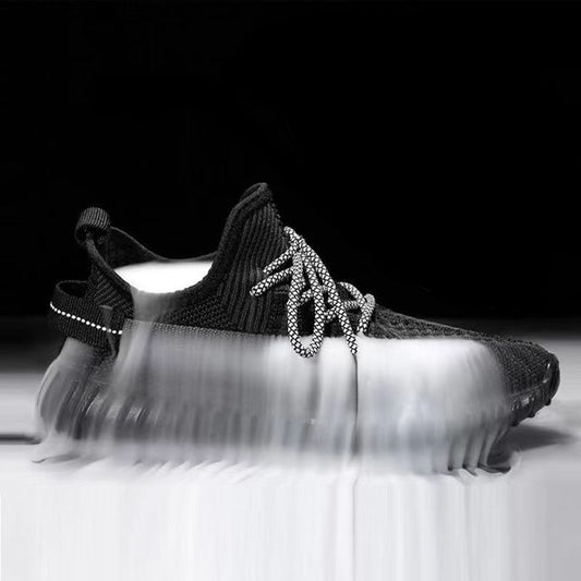 Sneaker Atmungsaktive Netzstruktur Alltagsbegleiter Und Trainingskomfort Bequemlichkeit in Schwarz mit runder Zehenkappe.