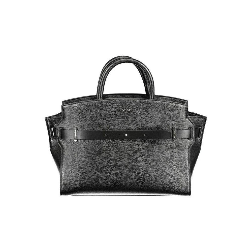 Luxus Leder Kollektionwerk Handtasche Schwarz | ELORÉ by Calvin Klein