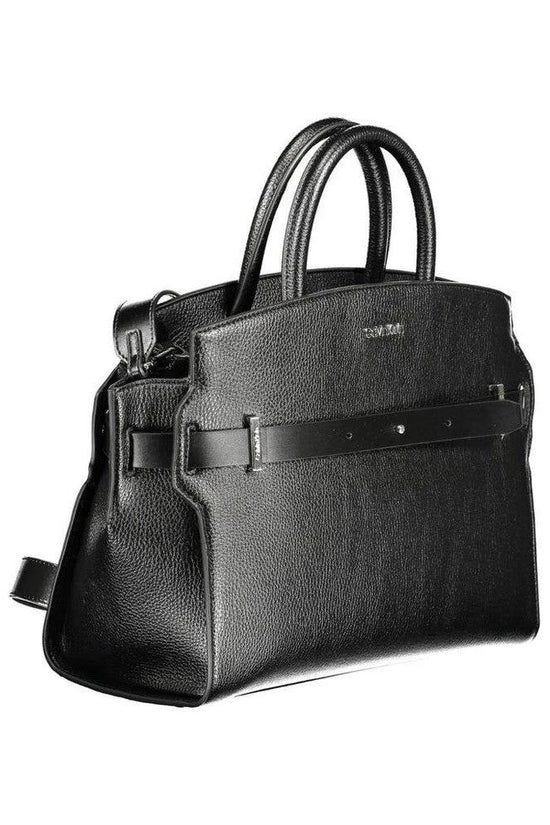 Luxus Leder Kollektionwerk Handtasche Schwarz | ELORÉ by Calvin Klein
