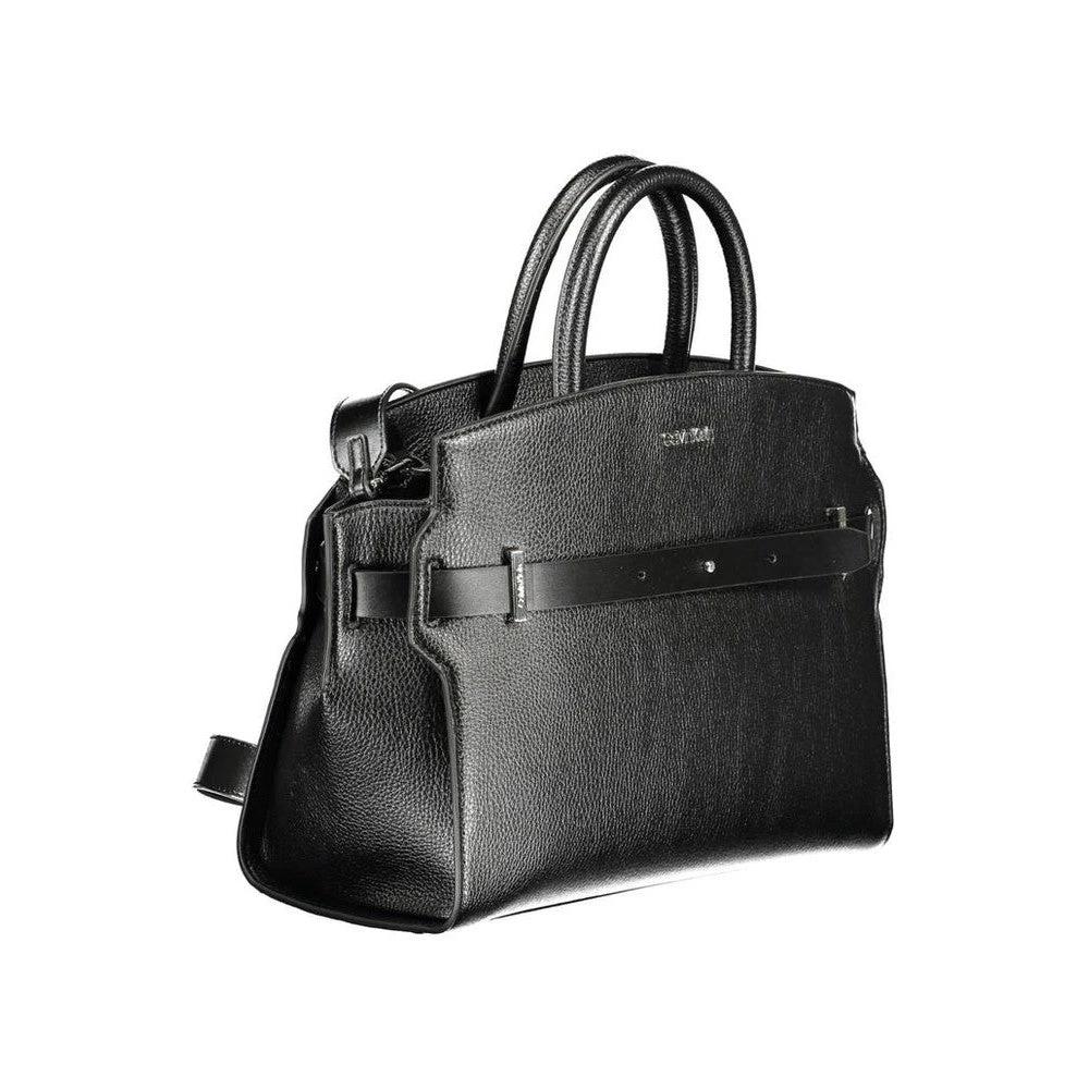 Luxus Leder Kollektionwerk Handtasche Schwarz | ELORÉ by Calvin Klein