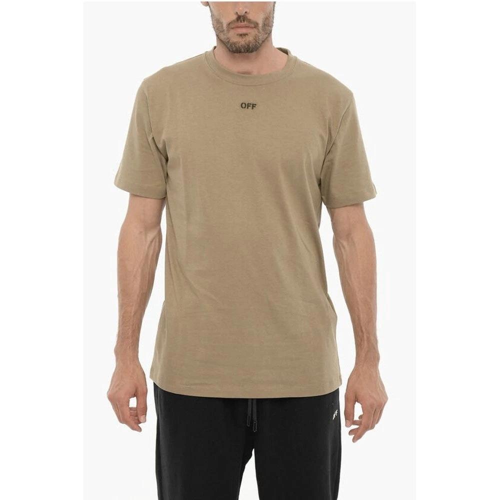 Off-White Slim-Fit Crew-Neck T-Shirt Beige | ELORÉ by Off-White