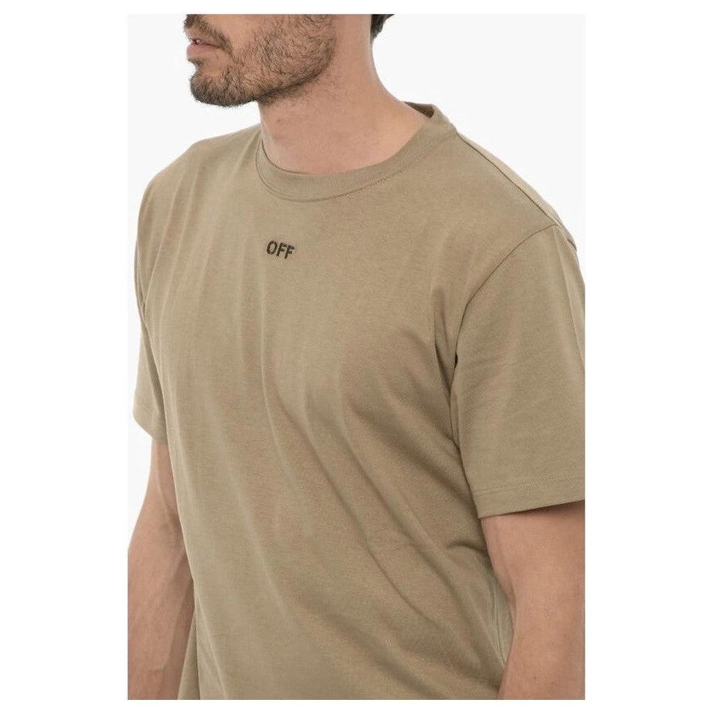 Off-White Slim-Fit Crew-Neck T-Shirt Beige | ELORÉ by Off-White