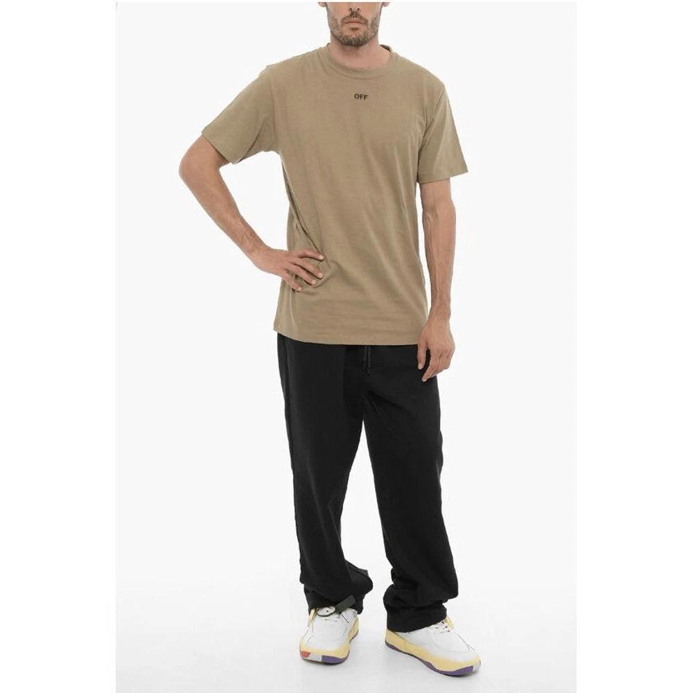 Off-White Slim-Fit Crew-Neck T-Shirt Beige | ELORÉ by Off-White