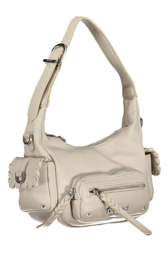 Desigual Polyethylen Handtasche Crossbody Weiß | ELORÉ by Desigual