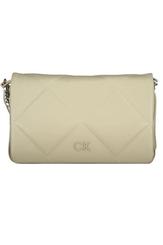 Calvin Klein Beigefarbene Baumwollhandtasche by Calvin Klein