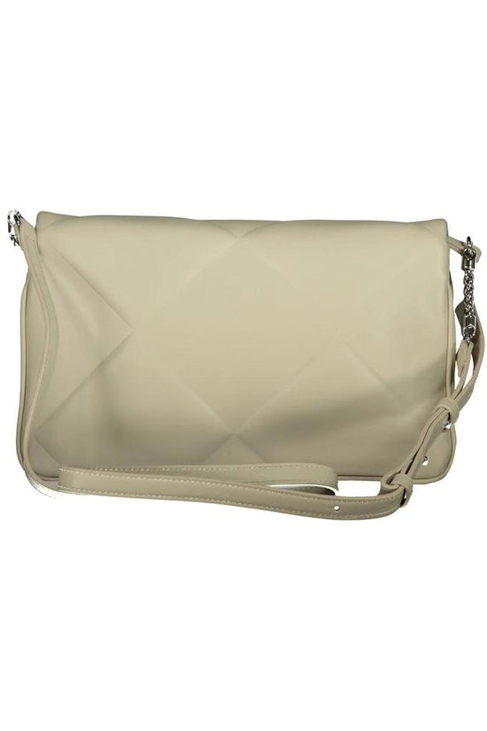 Calvin Klein Beigefarbene Baumwollhandtasche by Calvin Klein