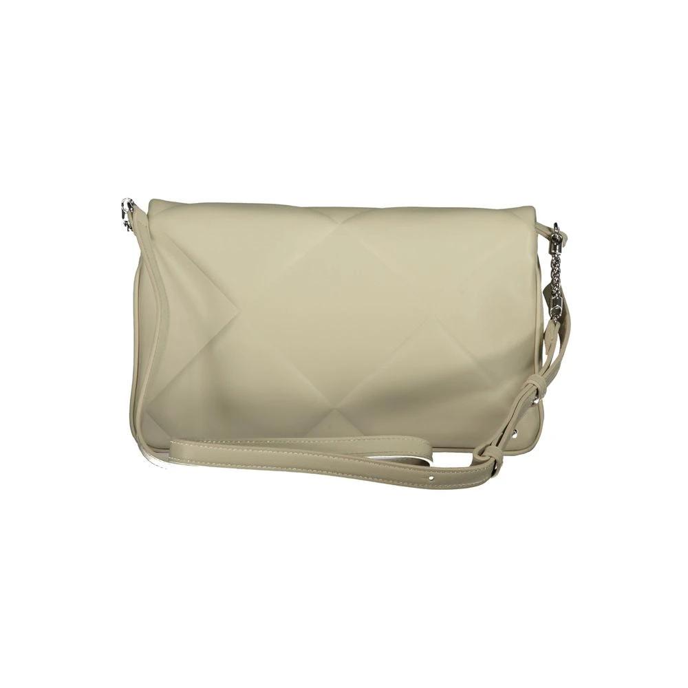 Calvin Klein Beigefarbene Baumwollhandtasche by Calvin Klein