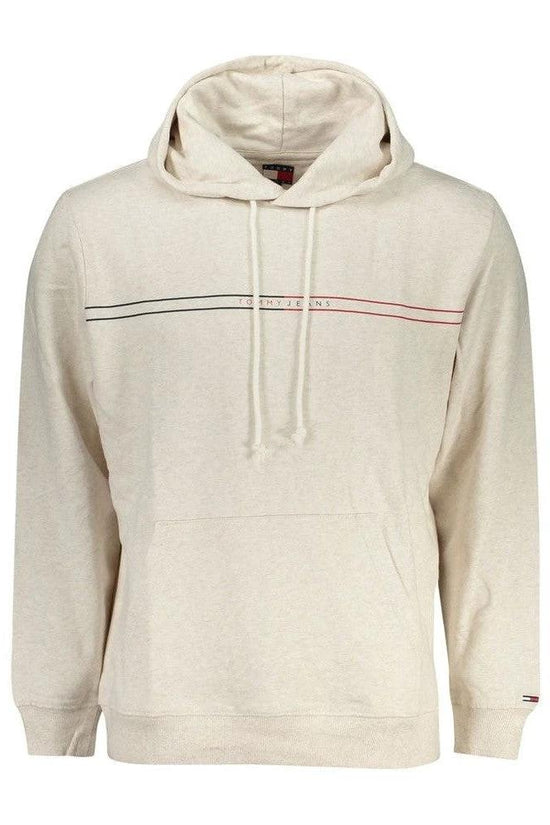 Tommy Jeans Striped Logo Hoodie Beige Regular Fit | ELORÉ by Tommy Hilfiger