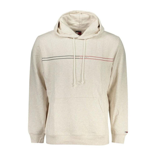 Tommy Jeans Striped Logo Hoodie Beige Regular Fit | ELORÉ by Tommy Hilfiger