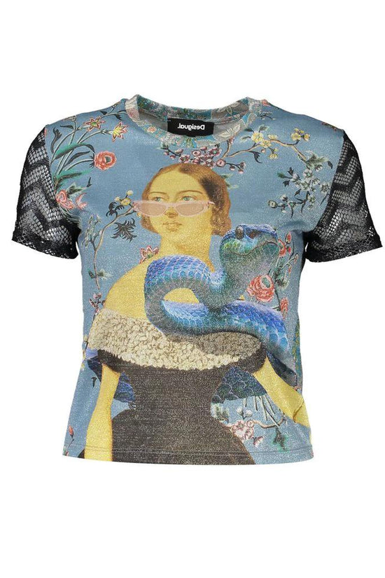 Desigual Blaues Polyester-T-Shirt by Desigual