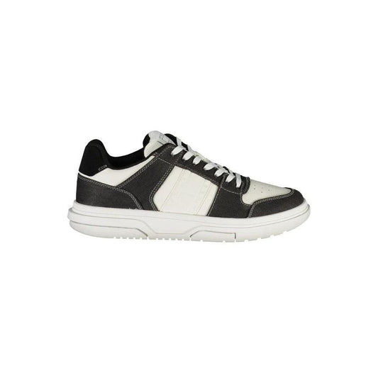 P448 Pebbled Court Leder Sneaker Tiefschwarz | ELORÉ by Tommy Hilfiger