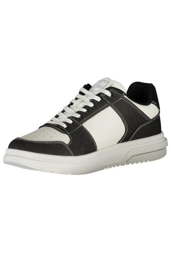 P448 Pebbled Court Leder Sneaker Tiefschwarz | ELORÉ by Tommy Hilfiger