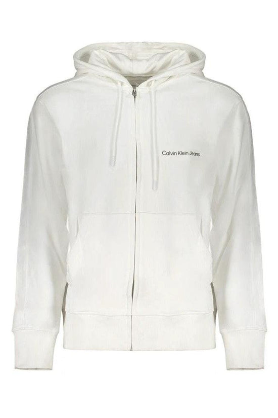 Calvin Klein Baumwoll Terry Zip Hoodie Weiß | ELORÉ by Calvin Klein