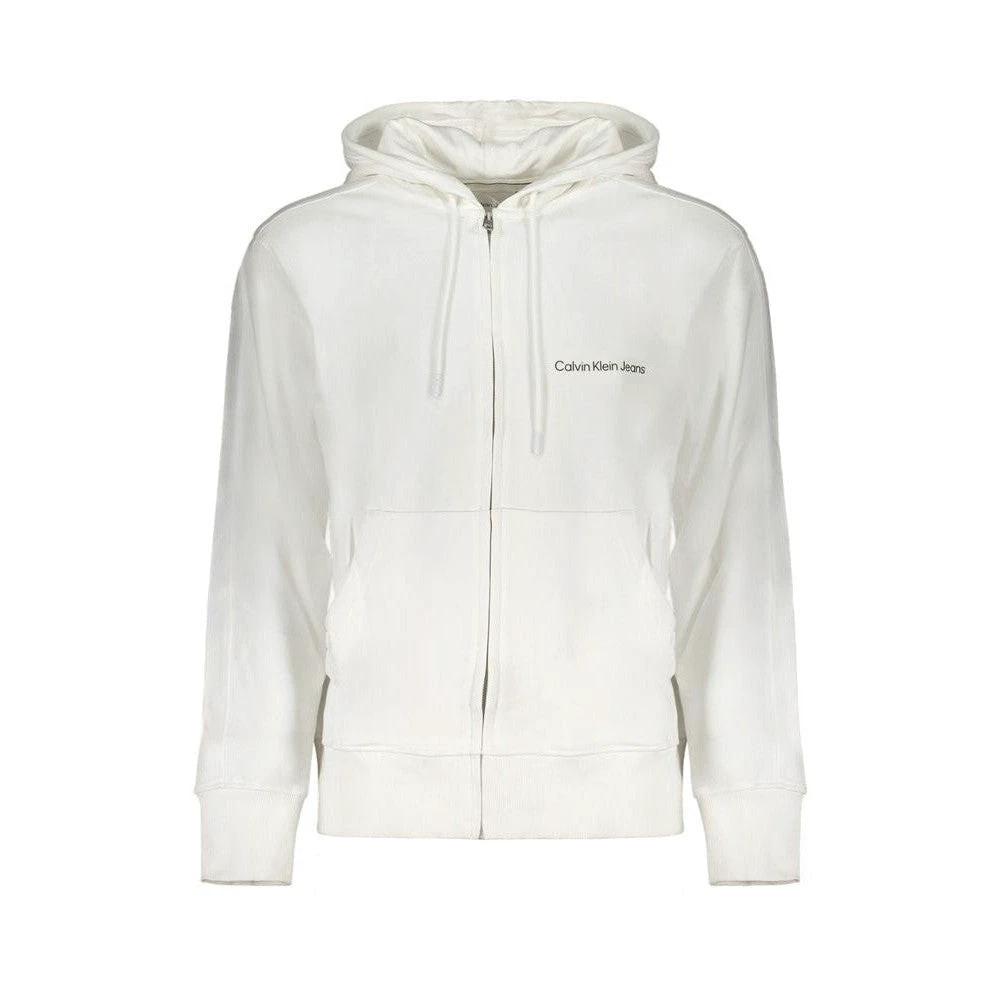 Calvin Klein Baumwoll Terry Zip Hoodie Weiß | ELORÉ by Calvin Klein