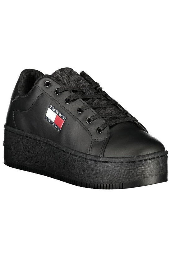 Tommy Jeans Plateau Sneaker Schwarz Glänzend | ELORÉ by Tommy Hilfiger