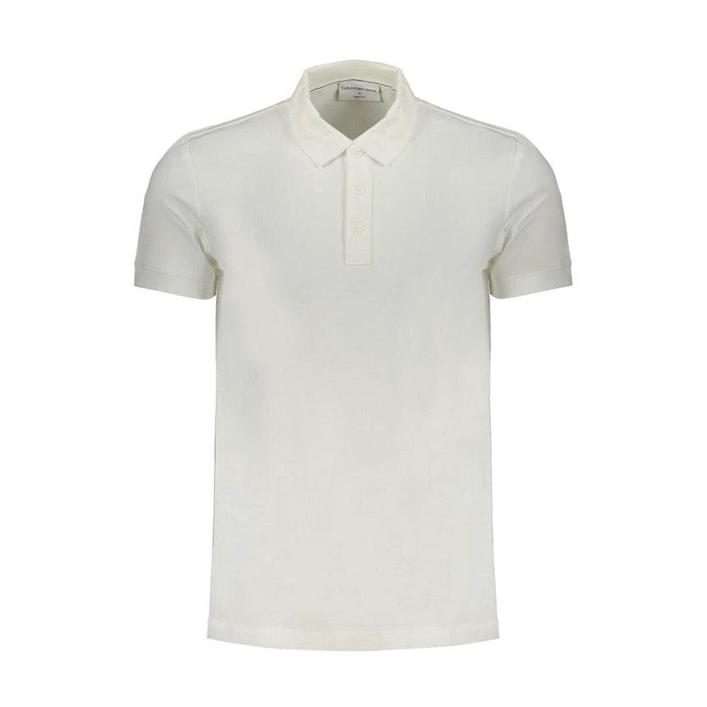 Exquisit Objekt Luxus Couture Polohemd Weiß | ELORÉ by Calvin Klein