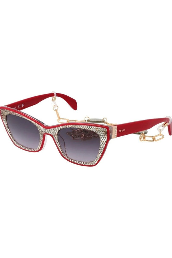 Guess Katzenaugen Sonnenbrille Glitzerrahmen Rot | ELORÉ by Guess