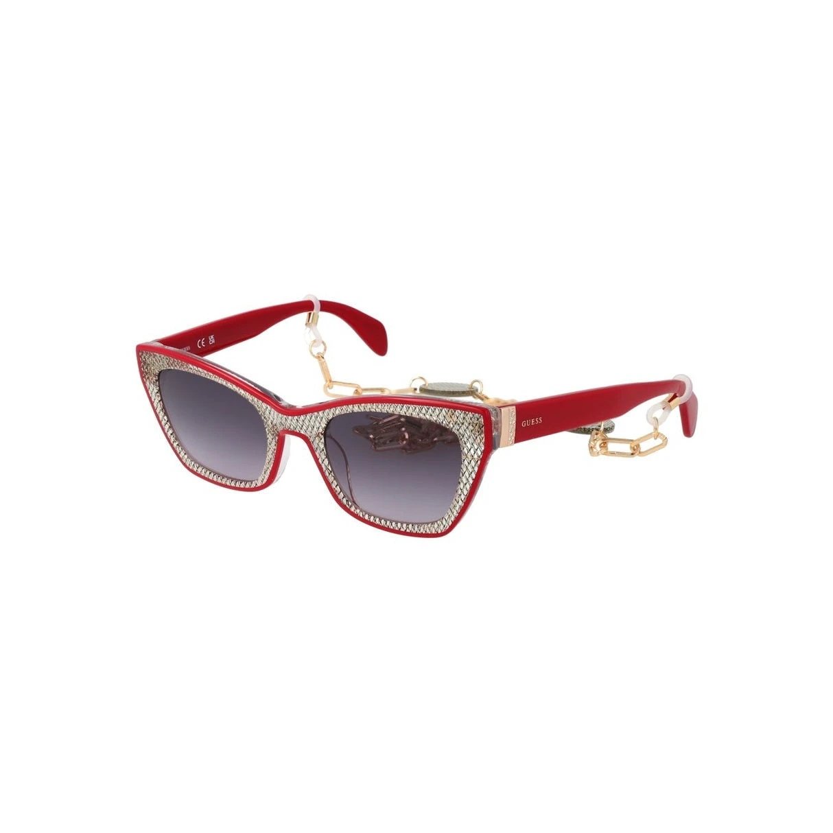 Guess Katzenaugen Sonnenbrille Glitzerrahmen Rot | ELORÉ by Guess