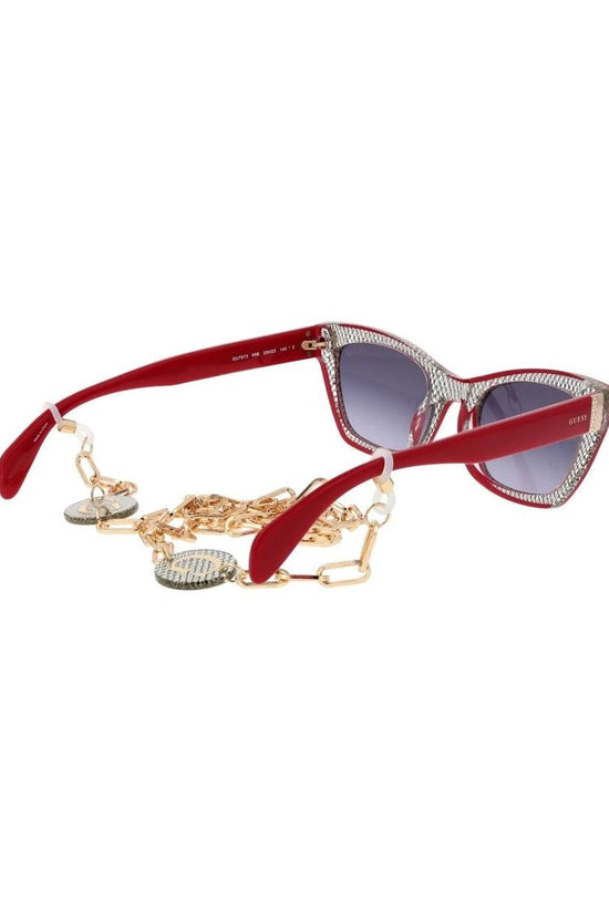 Guess Katzenaugen Sonnenbrille Glitzerrahmen Rot | ELORÉ by Guess