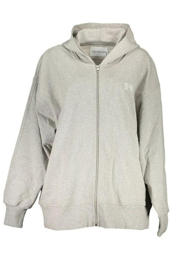 Calvin Klein Zip Through Hoodie Grau Meliert | ELORÉ by Calvin Klein