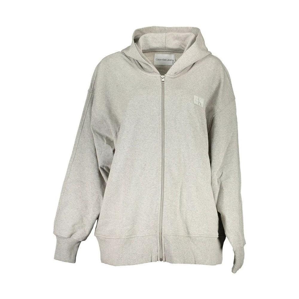 Calvin Klein Zip Through Hoodie Grau Meliert | ELORÉ by Calvin Klein