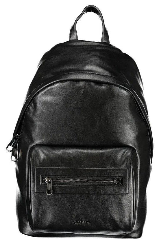 Unbekannt Rucksack Lederoptik Schwarz Mit Laptopfach | ELORÉ by Calvin Klein
