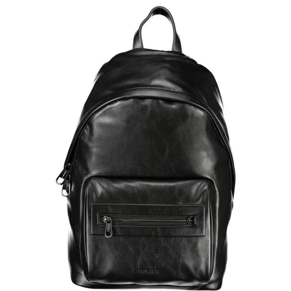 Unbekannt Rucksack Lederoptik Schwarz Mit Laptopfach | ELORÉ by Calvin Klein