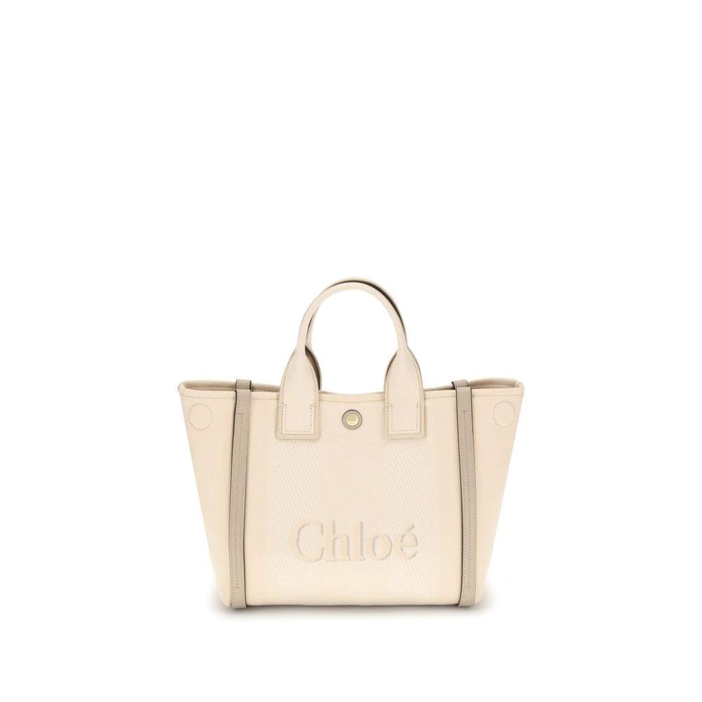 Chloé Beigefarbene Baumwollhandtasche by Chloé