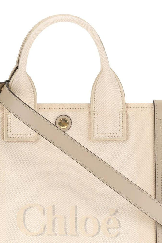 Chloé Beigefarbene Baumwollhandtasche by Chloé