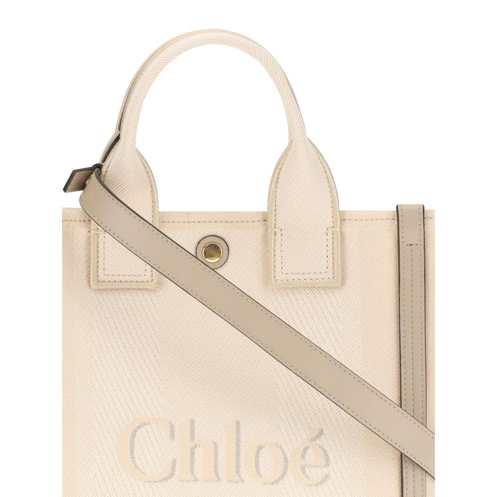 Chloé Beigefarbene Baumwollhandtasche by Chloé