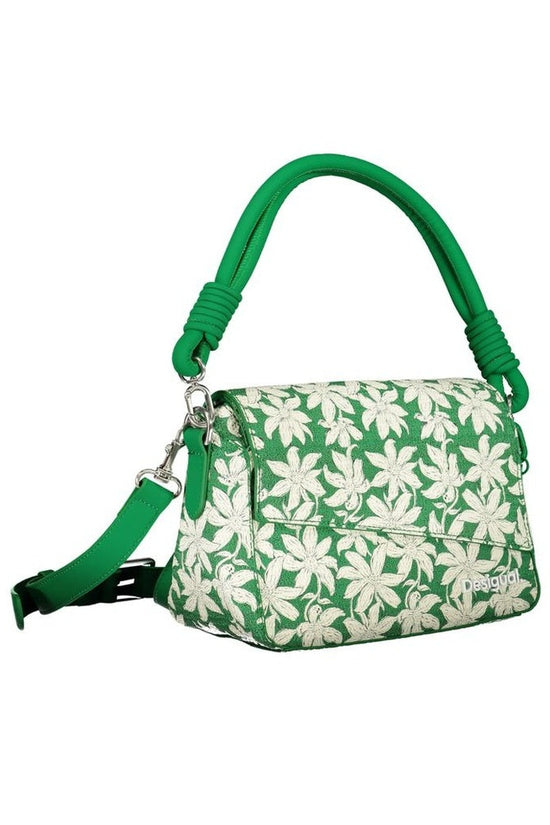 Desigual Umhängetasche Floral Print Grün Lederlook | ELORÉ by Desigual