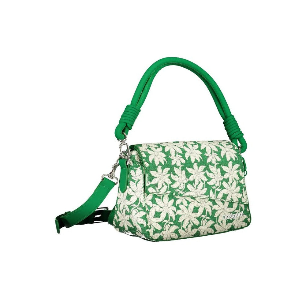 Desigual Umhängetasche Floral Print Grün Lederlook | ELORÉ by Desigual