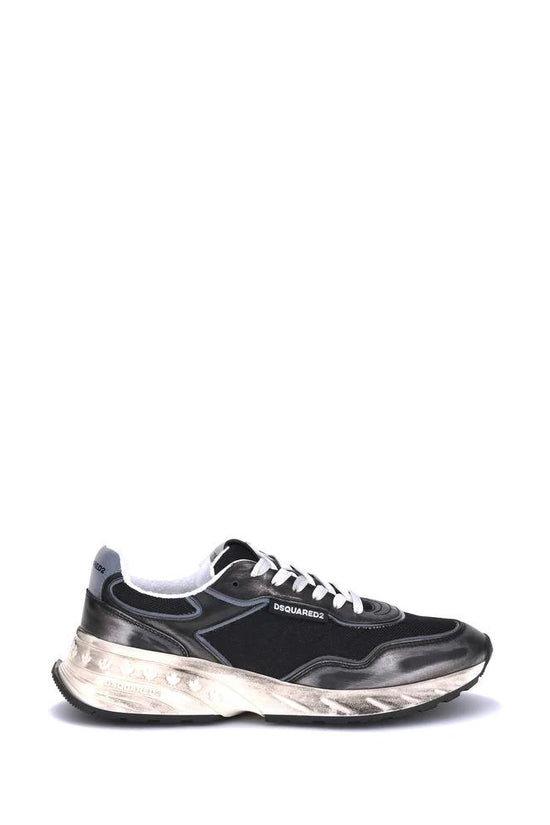 Dsquared² Schwarze Sneaker aus Kalbsleder Bos Taurus by Dsquared²