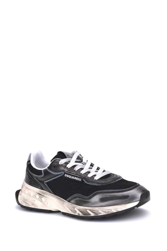 Dsquared² Schwarze Sneaker aus Kalbsleder Bos Taurus by Dsquared²