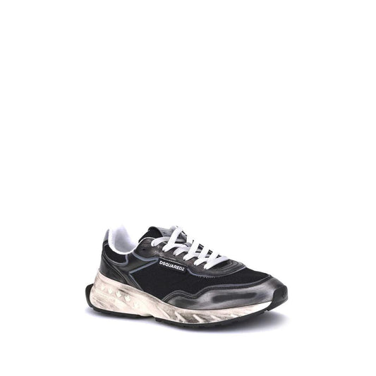 Dsquared² Schwarze Sneaker aus Kalbsleder Bos Taurus by Dsquared²
