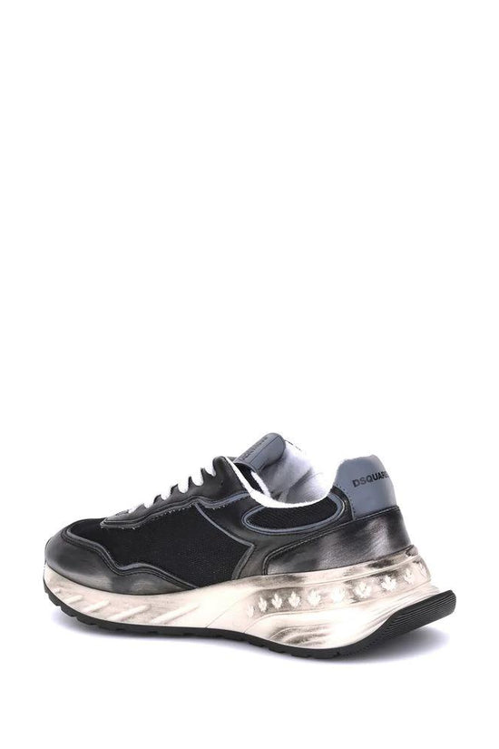 Dsquared² Schwarze Sneaker aus Kalbsleder Bos Taurus by Dsquared²